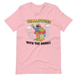 wallowing unisex t-shirttiktoktrend,grimace,milkshake,funny meme