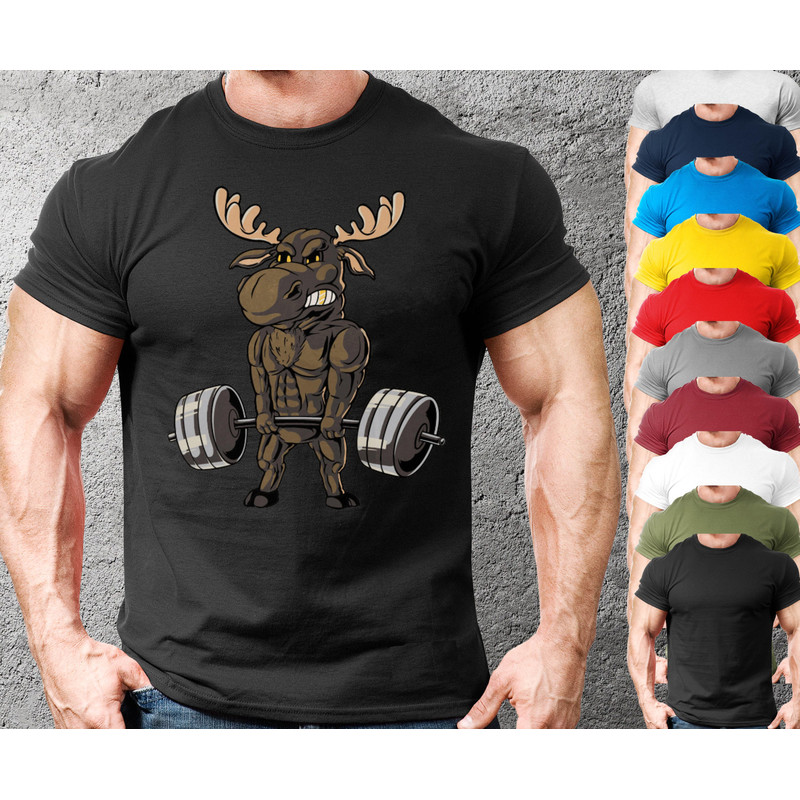 Anime Deer Gym T shirt For Man to Cover the Pump,Mens and Womens Fun Fitness Tshirt,Body Builder Shirt,Funny Bodybuilder T-Shirt - 1.jpg