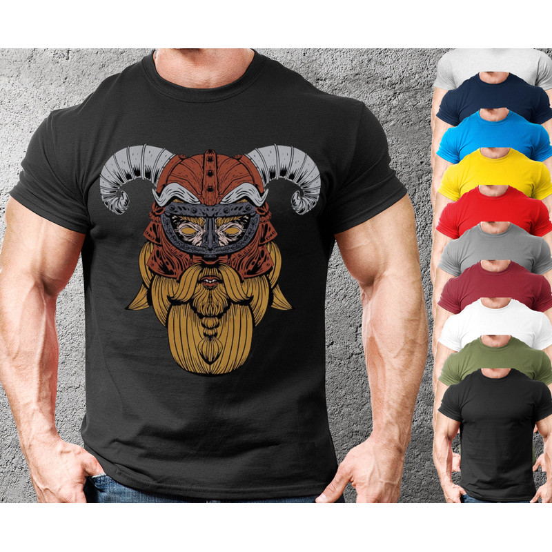 Anime Long Beard Viking T shirt Nordic Clothing For Boys And Girls,Norse Mythology Warriors TShirt Unique Unisex, Cool Vikings Tee TShirt - 1.jpg