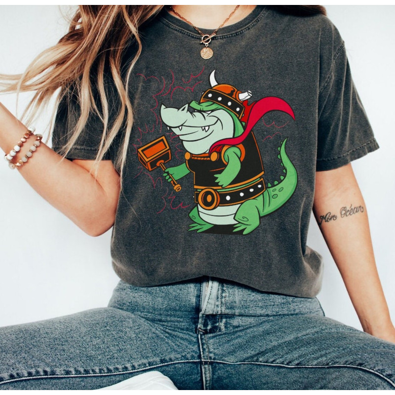 Anime Viking Crocodile With Hammer Shirt For Man And Woman,Viking T shirt Nordic Clothing For Boys And Girls,Funny Viking Gift Shirt, Cool - 3.jpg