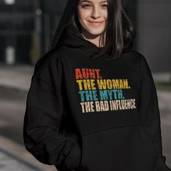 aunty quotes gift hoodie for auntie,auntie sweatshir for sister gifts,cool sister crewneck,best aunt pullover,retro cute