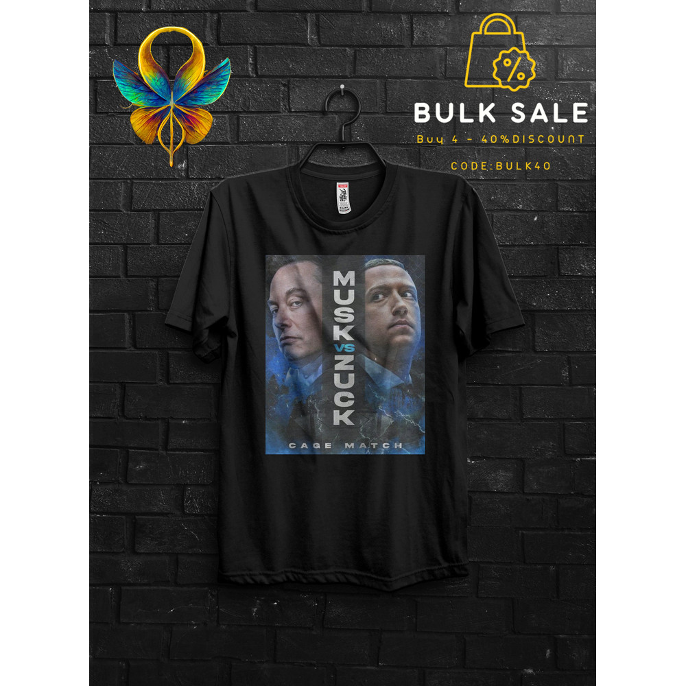 Cage Fight Match Poster MMA Elon Musk VS Mark Zuckemberg 2024 T Shirt Gift Meme's For Man,Team Musk Fans TShirt,CEO Meta Fight Night Shirt - 2.jpg