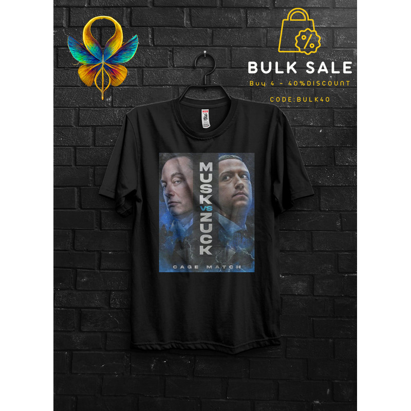 Cage Fight Match Poster MMA Elon Musk VS Mark Zuckemberg 2024 T Shirt Gift Meme's For Man,Team Musk Fans TShirt,CEO Meta Fight Night Shirt - 2.jpg