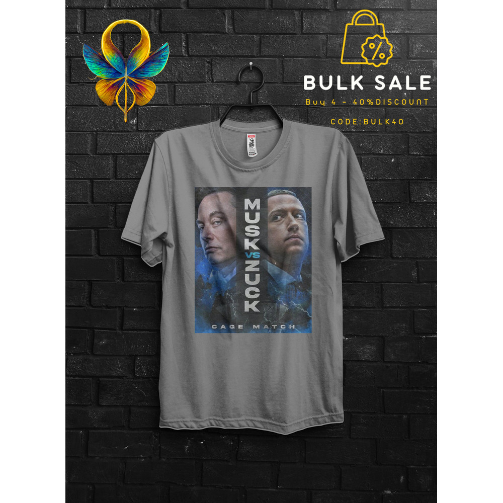 Cage Fight Match Poster MMA Elon Musk VS Mark Zuckemberg 2024 T Shirt Gift Meme's For Man,Team Musk Fans TShirt,CEO Meta Fight Night Shirt - 3.jpg