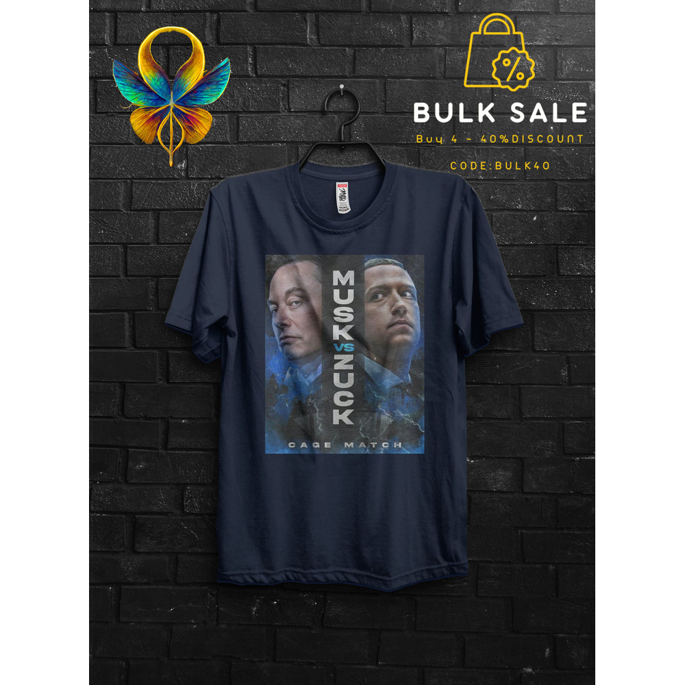 Cage Fight Match Poster MMA Elon Musk VS Mark Zuckemberg 2024 T Shirt Gift Meme's For Man,Team Musk Fans TShirt,CEO Meta Fight Night Shirt - 4.jpg