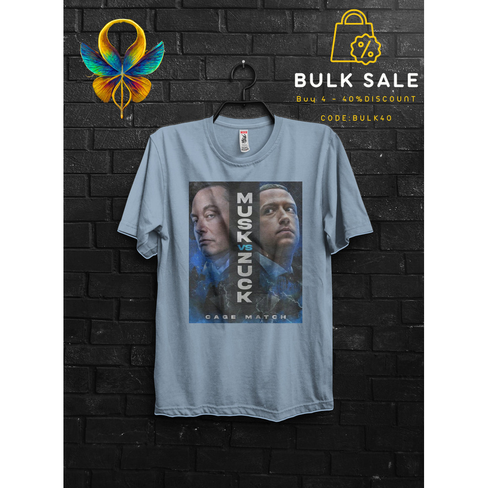 Cage Fight Match Poster MMA Elon Musk VS Mark Zuckemberg 2024 T Shirt Gift Meme's For Man,Team Musk Fans TShirt,CEO Meta Fight Night Shirt - 5.jpg