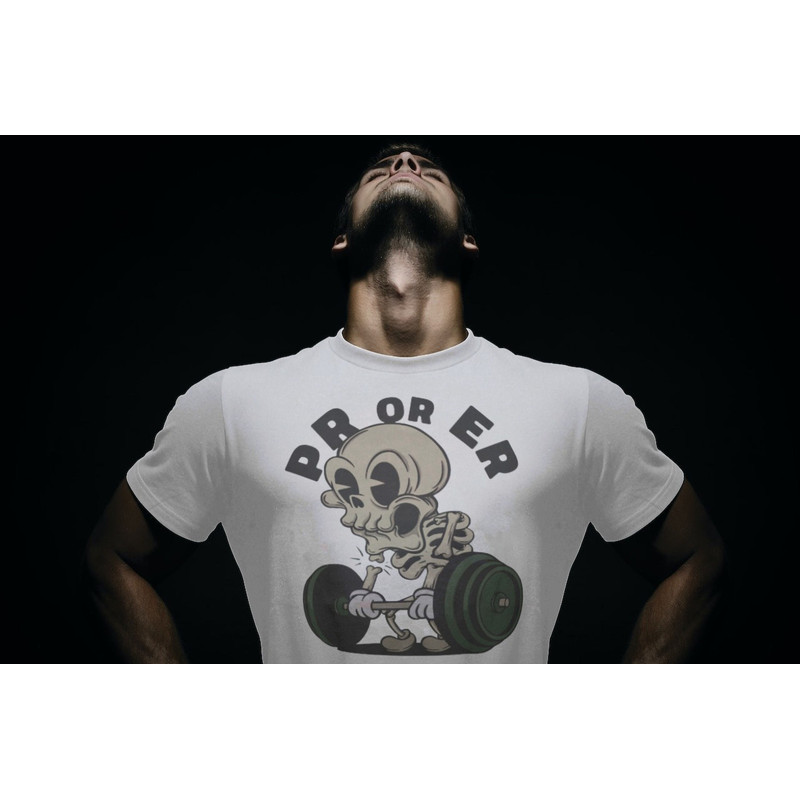 Cartoon Skull Mens and Womens Fun Fitness Tshirt,Funny Pump Cover,Funny Weightlifting TShirt,Funny Bodybuilder T-Shirt,Workout Clothes - 1.jpg