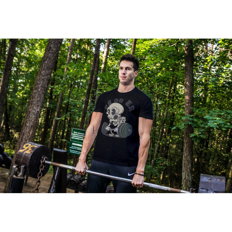 Cartoon Skull Mens and Womens Fun Fitness Tshirt,Funny Pump Cover,Funny Weightlifting TShirt,Funny Bodybuilder T-Shirt,Workout Clothes - 2.jpg