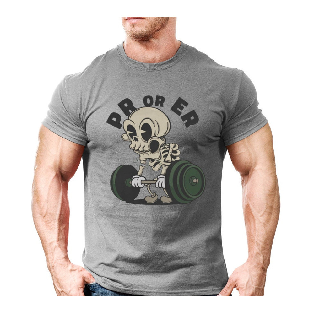 Cartoon Skull Mens and Womens Fun Fitness Tshirt,Funny Pump Cover,Funny Weightlifting TShirt,Funny Bodybuilder T-Shirt,Workout Clothes - 5.jpg