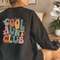 Cool Aunt Club Floreal Sweatshirt with Front and Back Print, Boho Bubble Letters,Perfect Aunt Gift,Cool Auntie Sweat Shirt,Auntie Vibes - 4.jpg