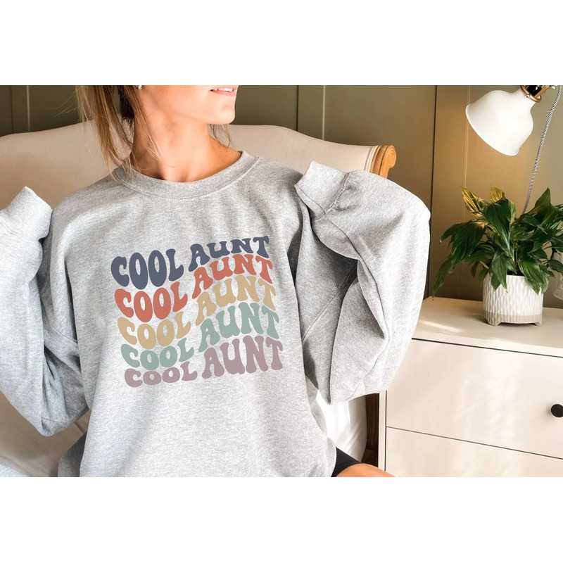 Cools Aunts Club Sweatshirt Gift For Auntie,Boho Bubble Letters Pullover,Sister Gifts,Aunt Birthday Gift,Auntie Vibes Sweater,Aunty Crewneck - 5.jpg
