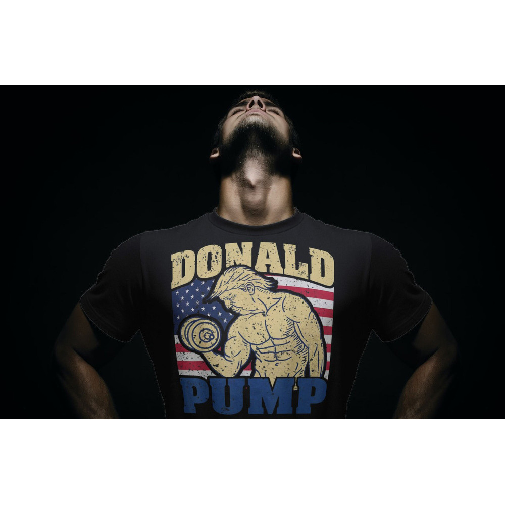 Donald Pump American Cartoon Gift Flexing Gym Shirt For Gym Rat,Funny Pump Cover,Cartoon Gym T-Shirt,Lifting Shir,Unisex Oversized Tshirt - 1.jpg