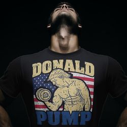 donald pump american cartoon gift flexing gym shirt for gym rat,funny pump cover,cartoon gym t-shirt,lifting shir,unisex