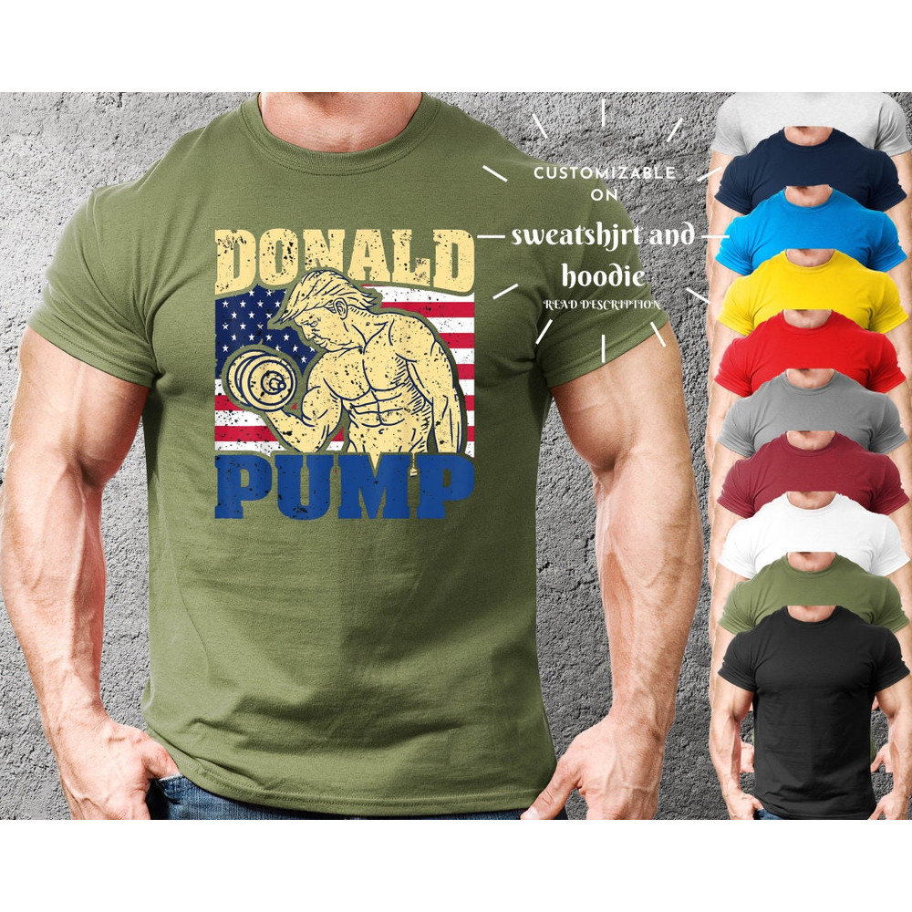 Donald Pump American Cartoon Gift Flexing Gym Shirt For Gym Rat,Funny Pump Cover,Cartoon Gym T-Shirt,Lifting Shir,Unisex Oversized Tshirt - 4.jpg
