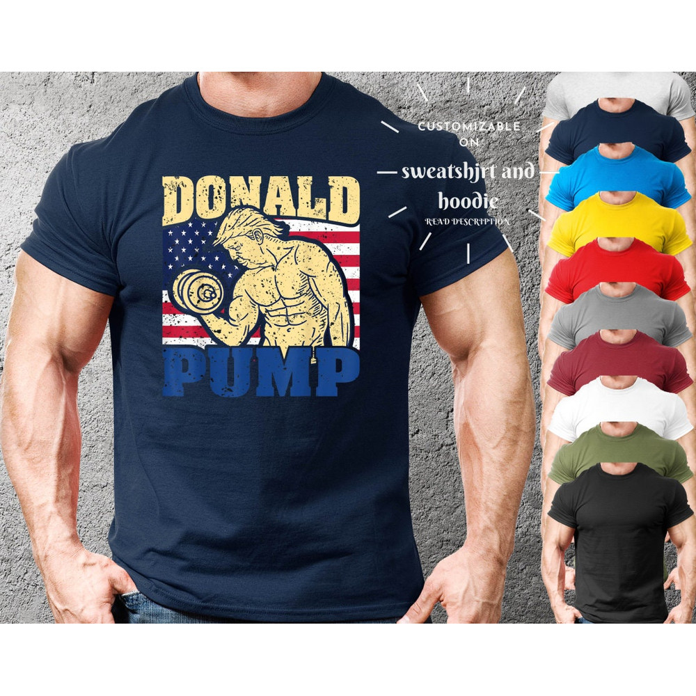Donald Pump American Cartoon Gift Flexing Gym Shirt For Gym Rat,Funny Pump Cover,Cartoon Gym T-Shirt,Lifting Shir,Unisex Oversized Tshirt - 5.jpg