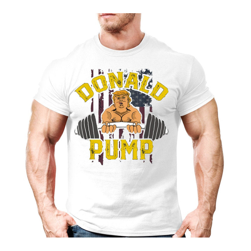 Donald Pump Funny Gym T Shirt Gift For Gym Rats,Oversized Gym Shir,Pump Cover For Man Who Curl,Bodybuilder And Weightlifting TShirt For Mens - 2.jpg