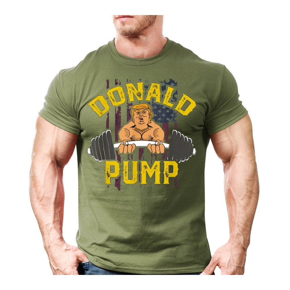 Donald Pump Funny Gym T Shirt Gift For Gym Rats,Oversized Gym Shir,Pump Cover For Man Who Curl,Bodybuilder And Weightlifting TShirt For Mens - 5.jpg