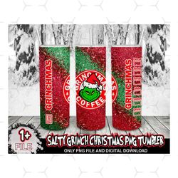 files grinch tumbler png, salty grinch png, christmas png, skinny tumbler 20oz, tumbler wraps, full tumbler wrap, 20oz