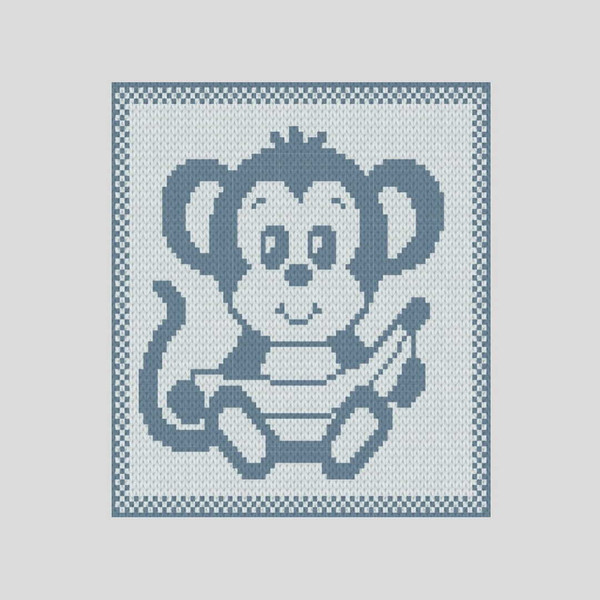loop-yarn-finger-knitted-monkey-with-banana-blanket-7