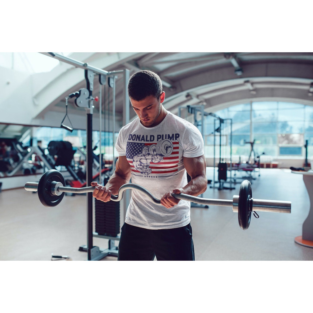 Donald Pump American Flag Flexing Gym Shirt For Gym Rat,Funny Pump Cover,Cartoon Gym T-Shirt,Lifting Shir,Unisex Oversized Tshirt Workout - 2.jpg