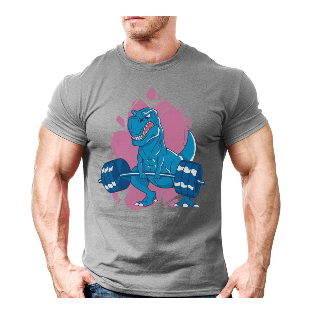 Dino Oversized T-shirt Workout Apparel,Mens and Womens Fun Fitness Tshirt,Workout T-Shirt for Men and Women,Workout Clothes,Funny Pump Cover - 5.jpg