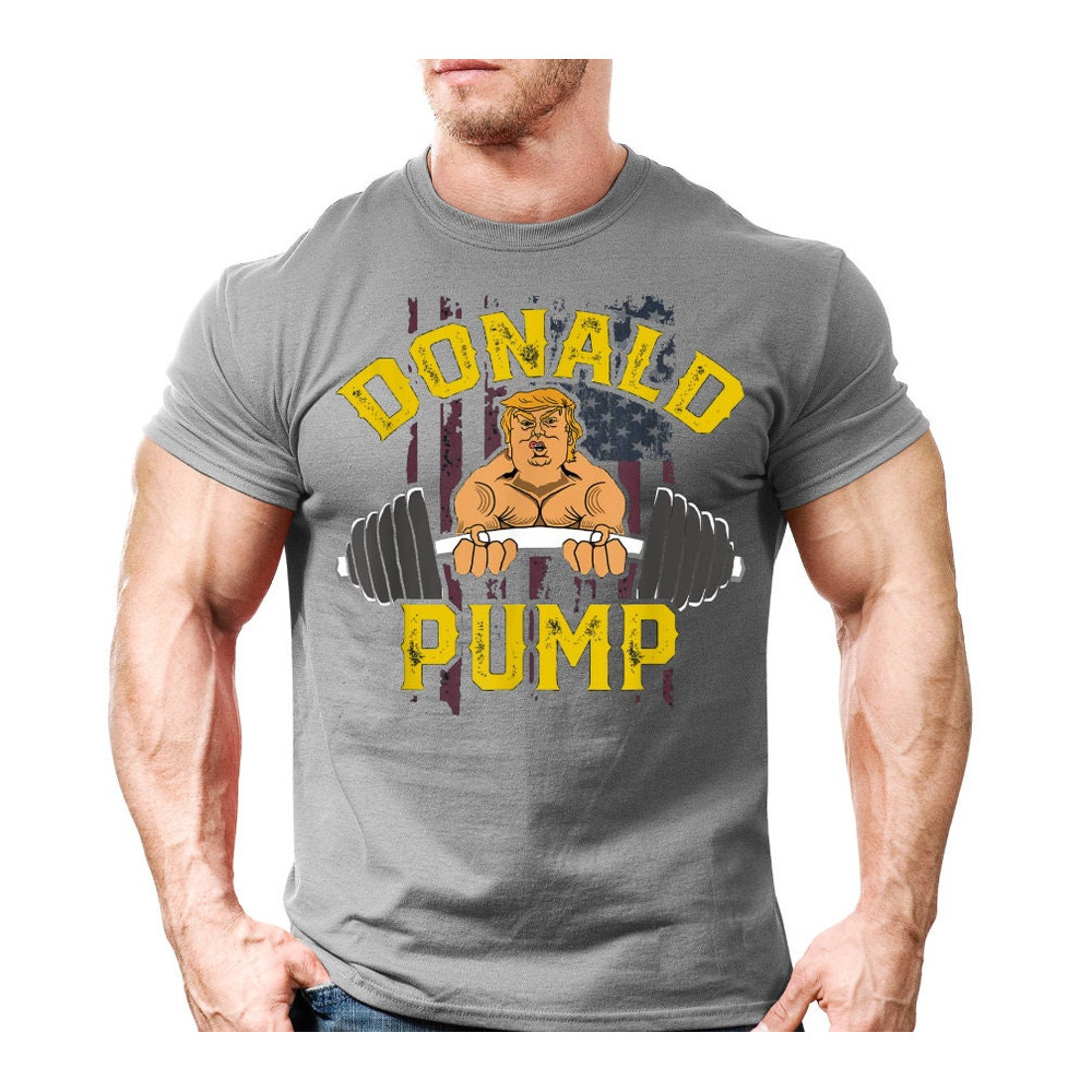 Donald Pump Funny Gym T Shirt Gift For Gym Rats,Oversized Gym Shir,Pump Cover For Man Who Curl,Bodybuilder And Weightlifting TShirt For Mens - 4.jpg