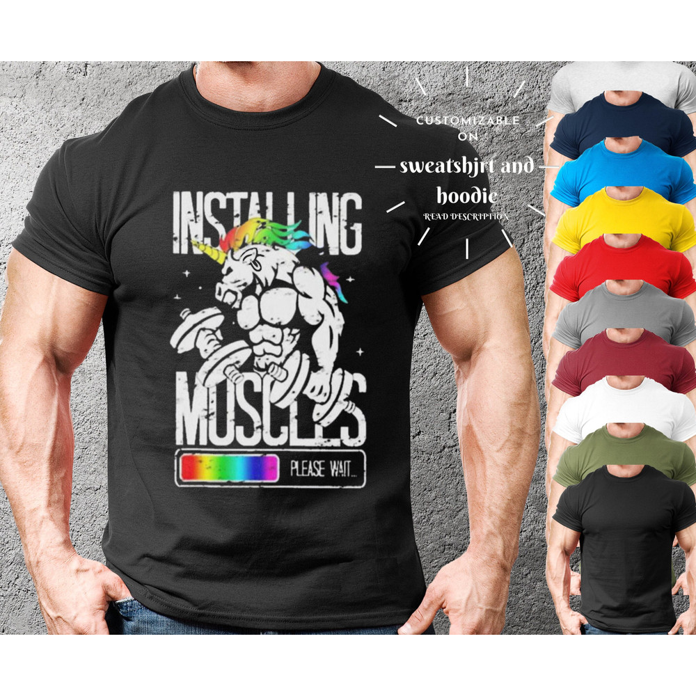 Funny Anime Gift Pump Cover T shirt Vintage Beast Unicorn For Gym Rats,Funny Weightlifting TShirt For Man, Gym Workout Shirt For Beginner - 1.jpg