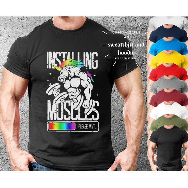 Funny Anime Gift Pump Cover T shirt Vintage Beast Unicorn For Gym Rats,Funny Weightlifting TShirt For Man, Gym Workout Shirt For Beginner - 1.jpg