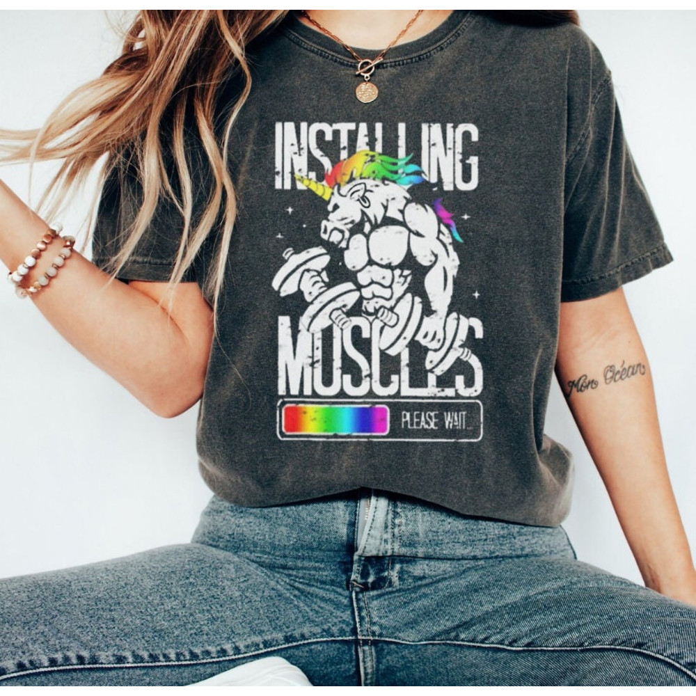 Funny Anime Gift Pump Cover T shirt Vintage Beast Unicorn For Gym Rats,Funny Weightlifting TShirt For Man, Gym Workout Shirt For Beginner - 2.jpg