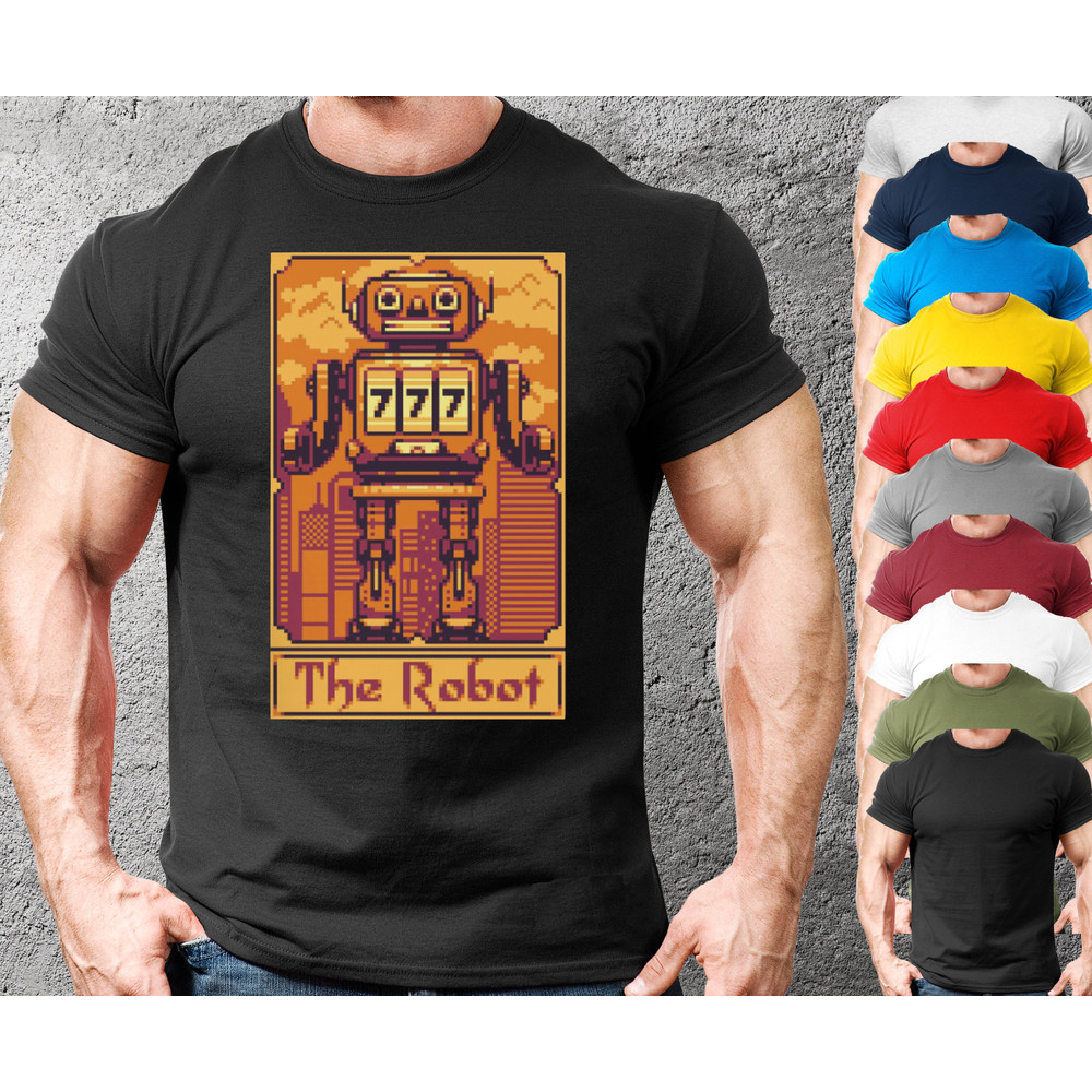 Funny Robot VideoGame Tshirt,Gamer Streamer Ideas,Gaming T-Shirt Nerd Man,Birthday Gift For Gamer Son Vintage,T Shirt Meme Funny Tee - 1.jpg