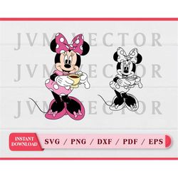 Mouse Coffee SVG, clipart, digital file