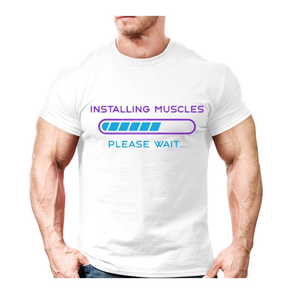 Installing Muscle Body Builder T Shirt, Funny Pump Cover,Weightlifting TShirt,Workout T-Shirt for Men and Women,Gym shirt For Boys and Girls - 4.jpg