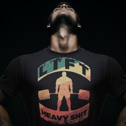 lift heavy shit gym oversized tshirt for gym rats,rainbow design gym workout appareal,bodybuilder pr or er gift,funny pu