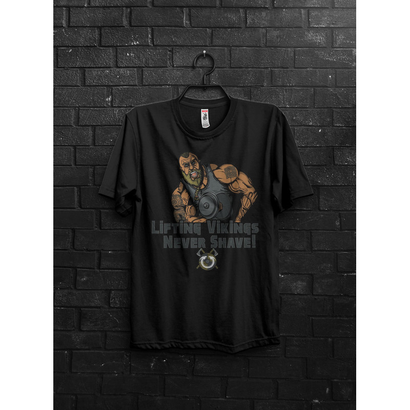 Lifting Viking Warriori Funny Pump Cover Gym Gift For Man,Anime TShirt For Gym Rats,Oversized Muscle Shirt,Bodybuilder Workout Appareal Tee - 1.jpg