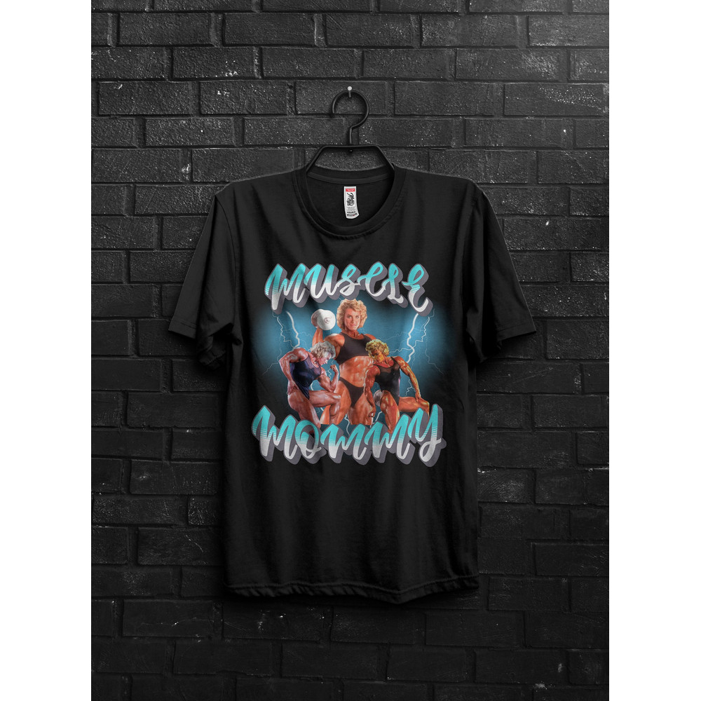 Muscle Mommy Gym T shirt,Oversized Fitness Shirt for Women,Retro Muscle Mommy Gym Shirt,Bodybuilder Gift,Gym Mommy Tee,Lighting Bolt For Her - 1.jpg