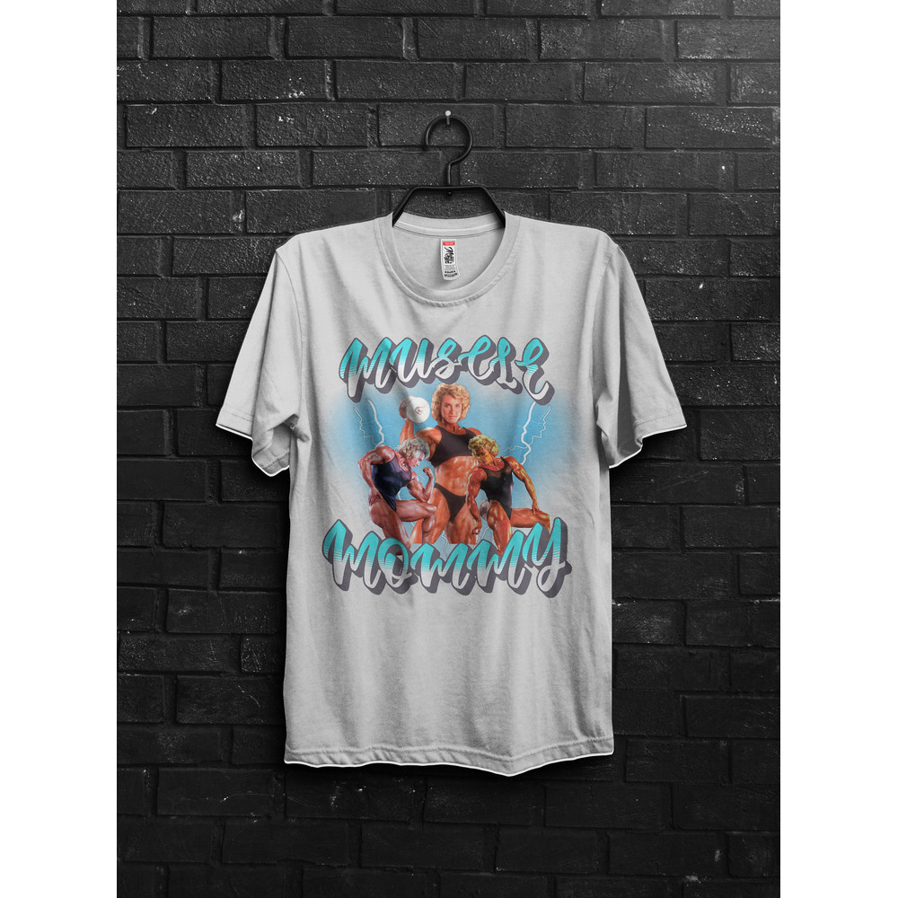 Muscle Mommy Gym T shirt,Oversized Fitness Shirt for Women,Retro Muscle Mommy Gym Shirt,Bodybuilder Gift,Gym Mommy Tee,Lighting Bolt For Her - 2.jpg