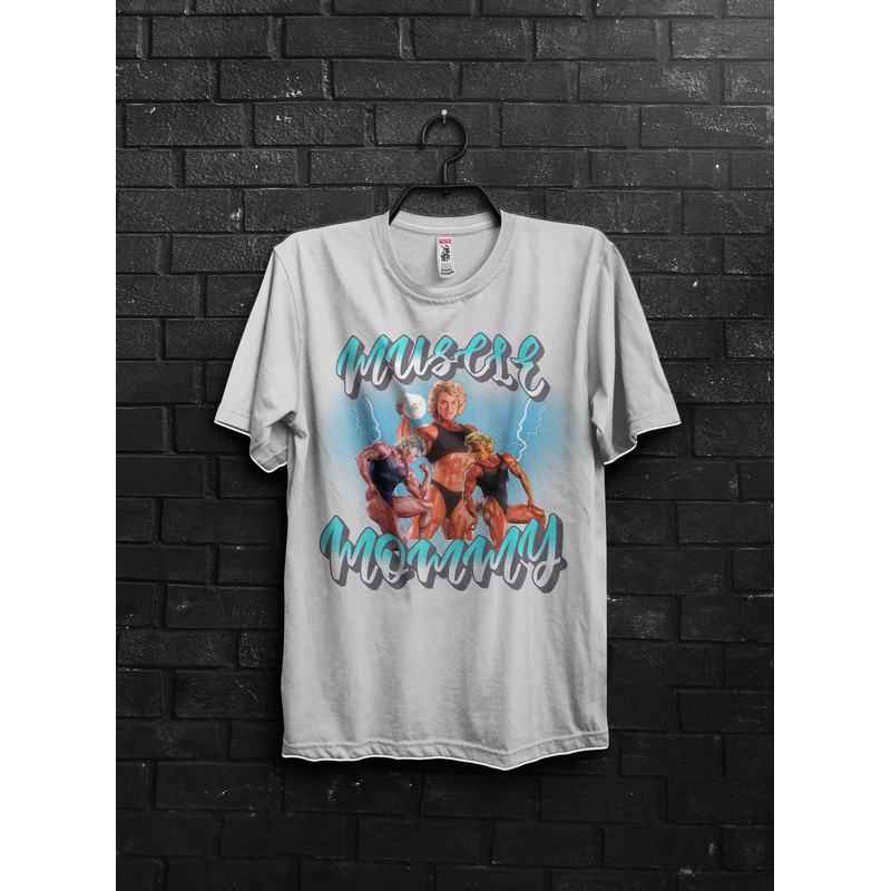 Muscle Mommy Gym T shirt,Oversized Fitness Shirt for Women,Retro Muscle Mommy Gym Shirt,Bodybuilder Gift,Gym Mommy Tee,Lighting Bolt For Her - 2.jpg