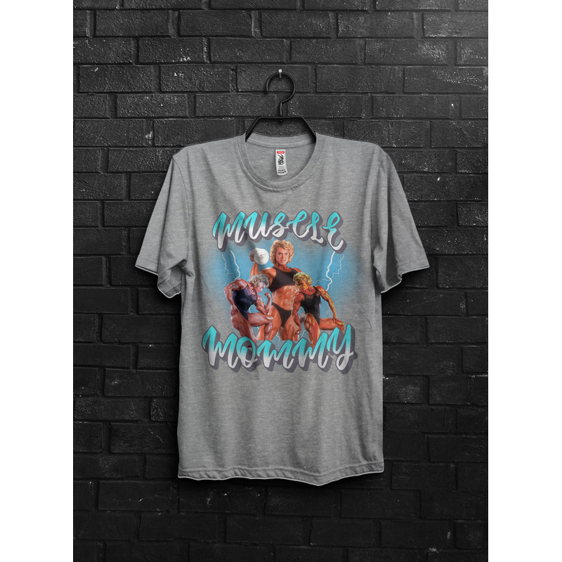 Muscle Mommy Gym T shirt,Oversized Fitness Shirt for Women,Retro Muscle Mommy Gym Shirt,Bodybuilder Gift,Gym Mommy Tee,Lighting Bolt For Her - 3.jpg
