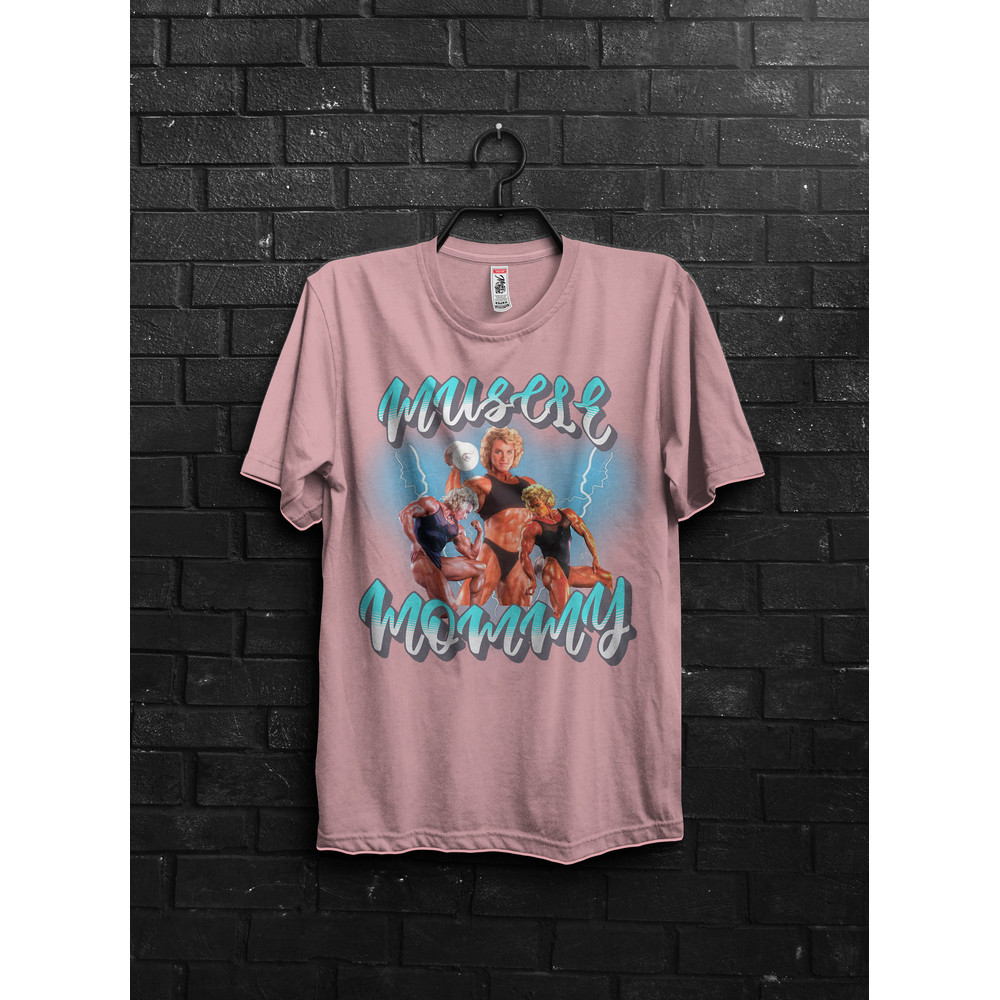 Muscle Mommy Gym T shirt,Oversized Fitness Shirt for Women,Retro Muscle Mommy Gym Shirt,Bodybuilder Gift,Gym Mommy Tee,Lighting Bolt For Her - 5.jpg