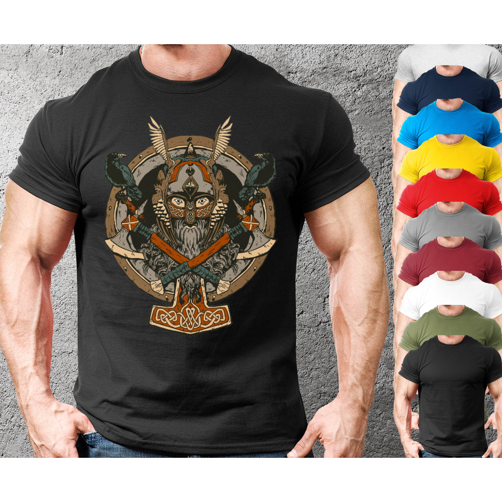 Nordic Viking Warrior T-Shirt Gift For Man And Woman,Scandinavian Vikings Gift Tshirt,Norse Mythology Viking Shirt Unisex, Cool Animated Tee - 1.jpg
