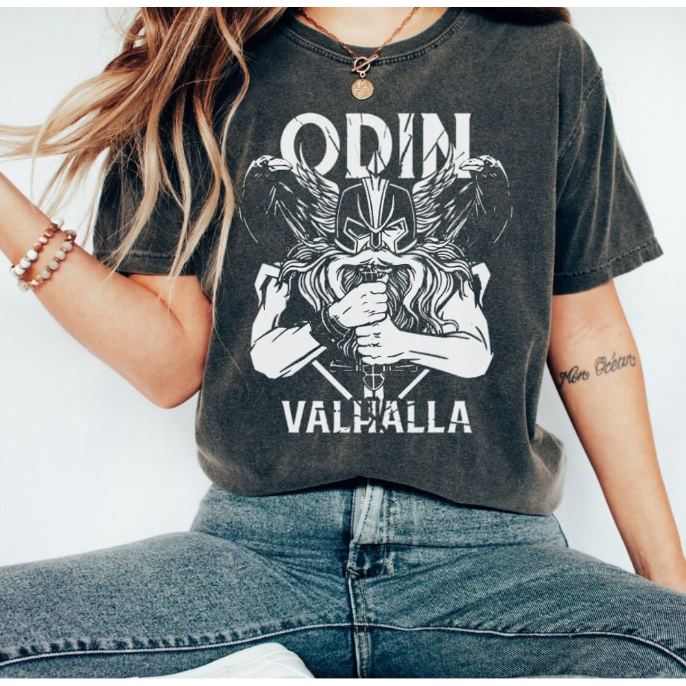 Odin Valhalla T-Shirt Gift For Nordic Boys And Girls,Norse Mythology Viking Shirt Unisex Warrior, Huginn And Muninn Viking Norse TShirt - 2.jpg
