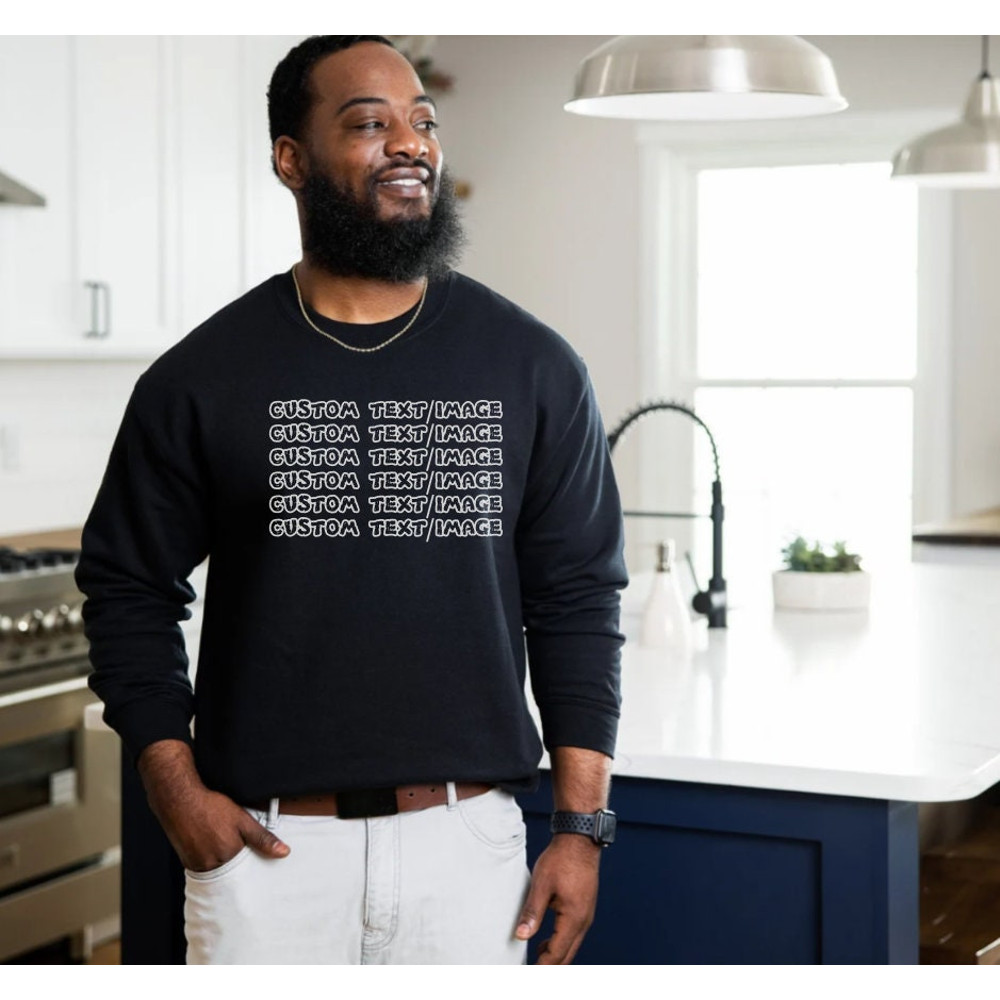 Personalized Customized Text or Photo Unisex Sweatshirt,Design your Own Sweatshirt,Unisex Sweatshirt With Custom Photo,Custom Text Sweater - 5.jpg