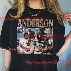 tim anderson vintage shirt, vintage baseball sweatshirts, 90s hoodies, 90s vintage graphic tees, 90s shirt, 90s bootleg