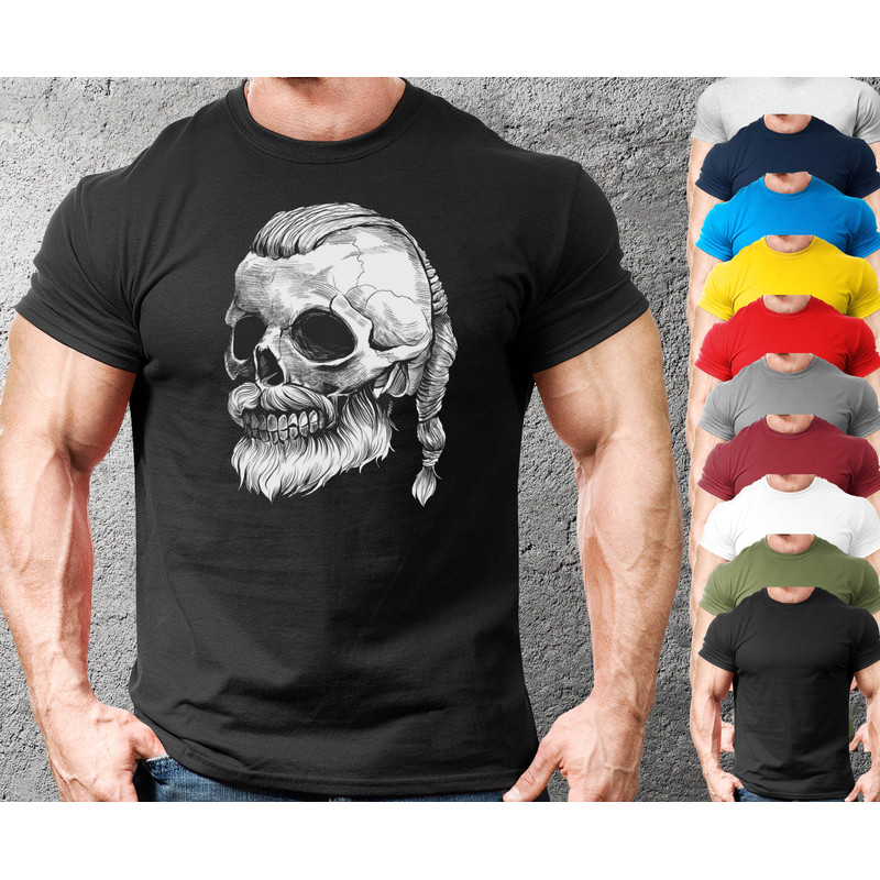 Skull Anime Viking TShirt Norse Mythology Warriors Unique Unisex,Viking Viking Lover Gift For Him,Viking Tee Norse History, Warriors Shirt - 1.jpg