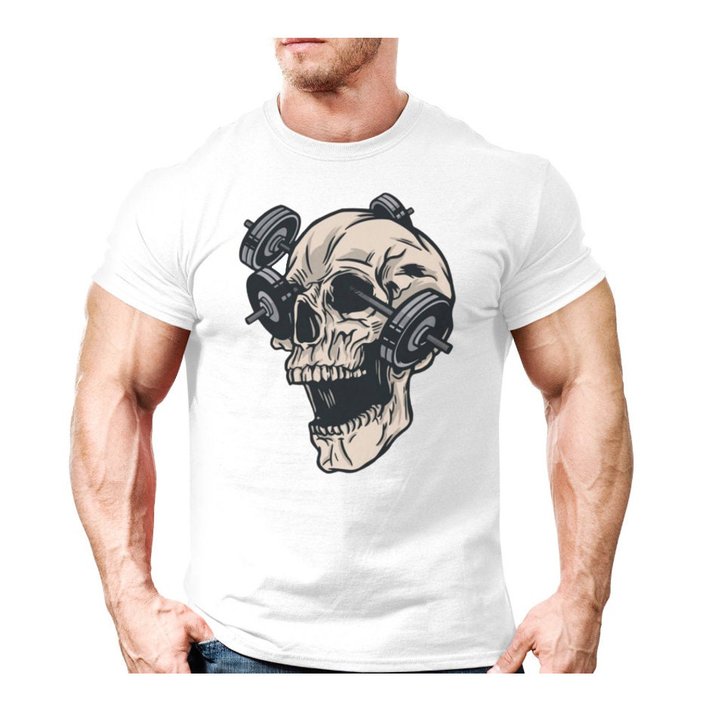 Skull Cartoon Weight Gym T shirt For Boys and Girls, Workout T-Shirt for Men and Women,Bodybuilder Shirt,Fitness Tshirt,Workout Clothes - 4.jpg