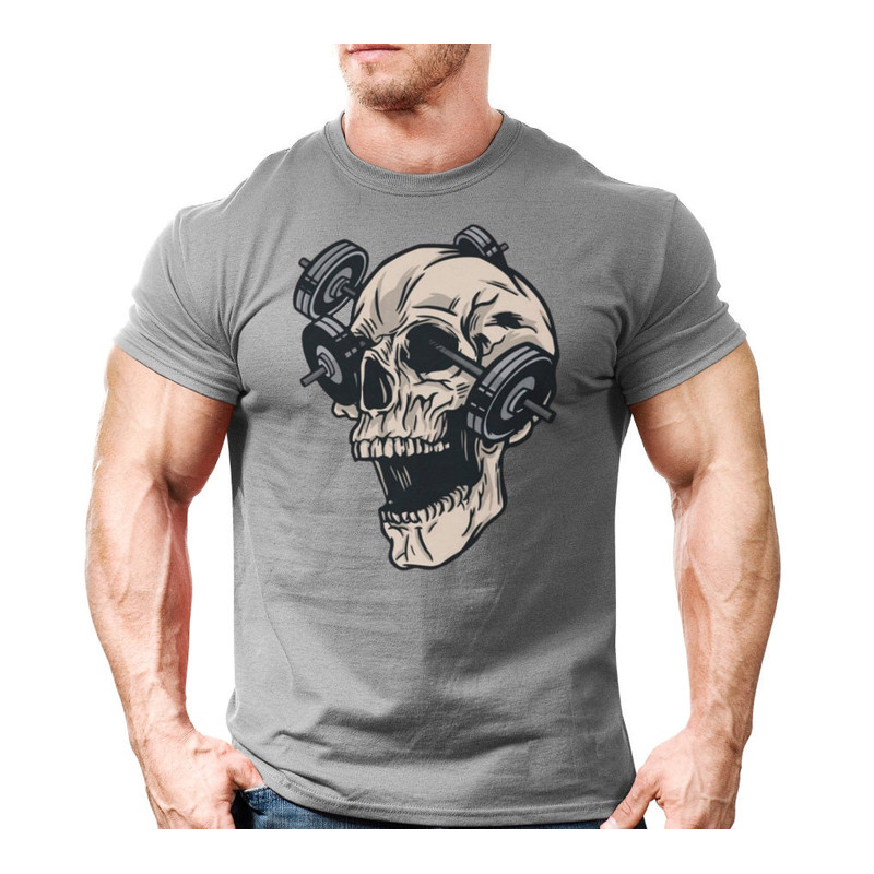 Skull Cartoon Weight Gym T shirt For Boys and Girls, Workout T-Shirt for Men and Women,Bodybuilder Shirt,Fitness Tshirt,Workout Clothes - 5.jpg