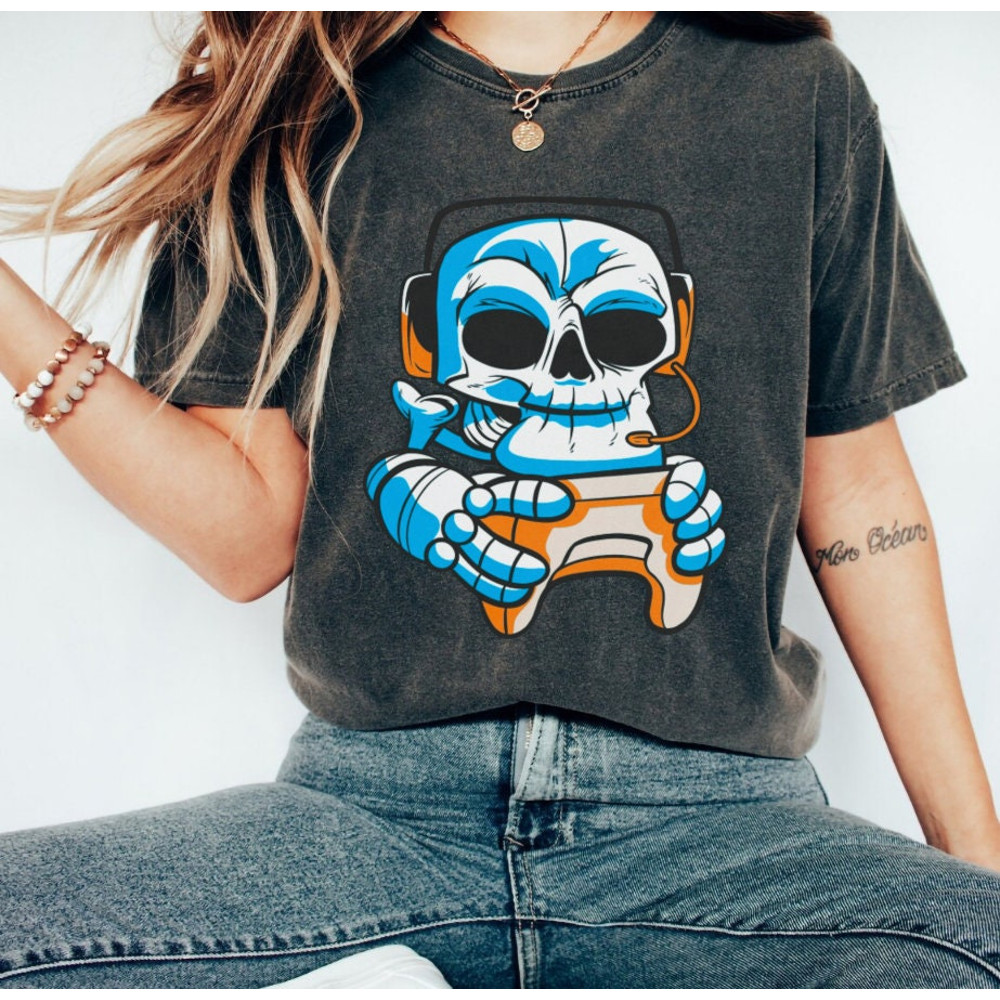 Skull Gamer Shirt Mens Top Tee Clothing Gift,Birthday Gift For Gamer Son Guy,Streamer Ideas,Funny VideoGame Tshirt, Meme Funny Tee Vintage - 3.jpg