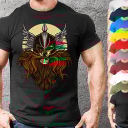 sunset viking gift shirt for man and woman,cartoon vikings tee,cool tshirt norse mythology viking warrior,valhalla t-shi