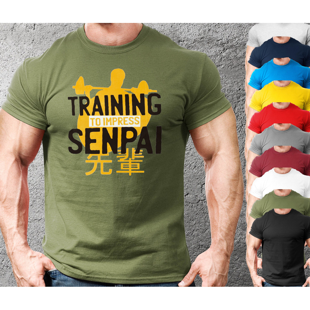 Training Senpai Workout TShirt for Men and Women,Gym T shirt For Boys and Girls,Oversized T-shirt Apparel,Mens and Womens Fun Fitness Tshirt - 1.jpg