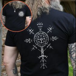 viking rune gift t-shirt with back and front,viking tattoo design gift for t shirt,norse mythology gift viking shirt uni